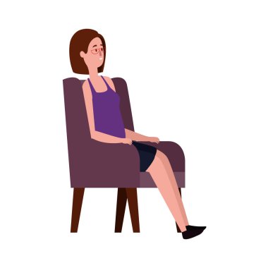 kanepede oturan zarif iş kadını