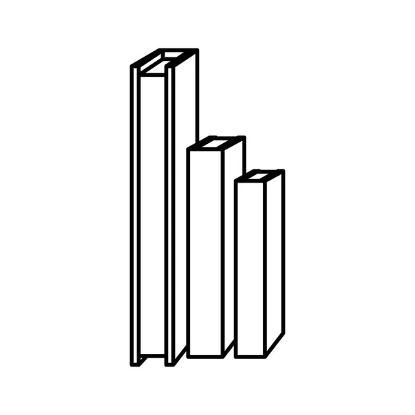 Stapeln Lehrbücher Bibliothekssymbole — Stockvektor