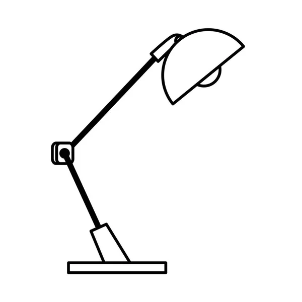 Équipement de lampe de bureau icône isolée — Image vectorielle