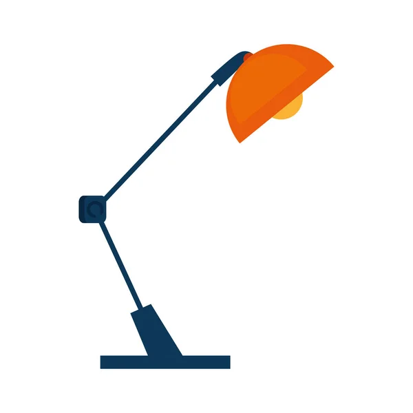 Équipement de lampe de bureau icône isolée — Image vectorielle