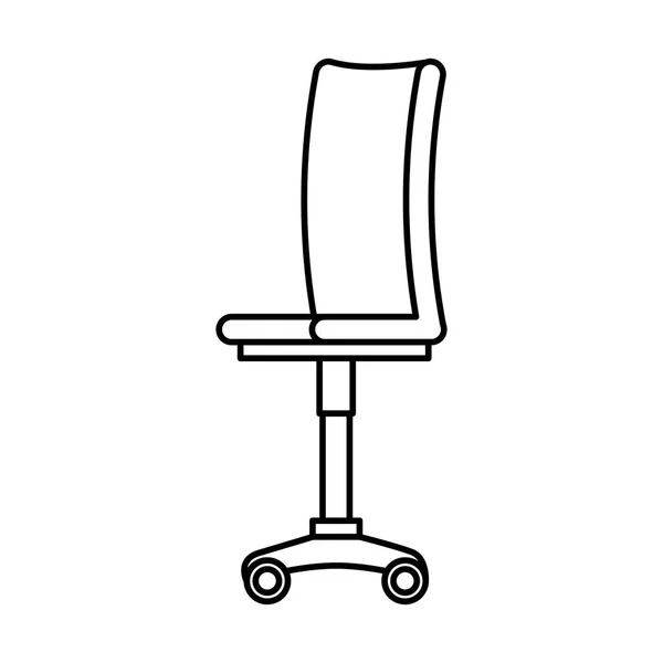 Biuro ikona na białym tle krzesło sprzęt — Wektor stockowy