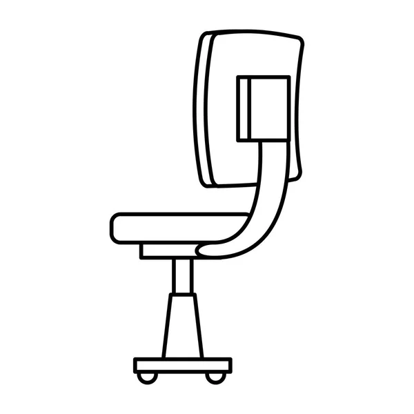 Irodai szék berendezés izolált ikon — Stock Vector