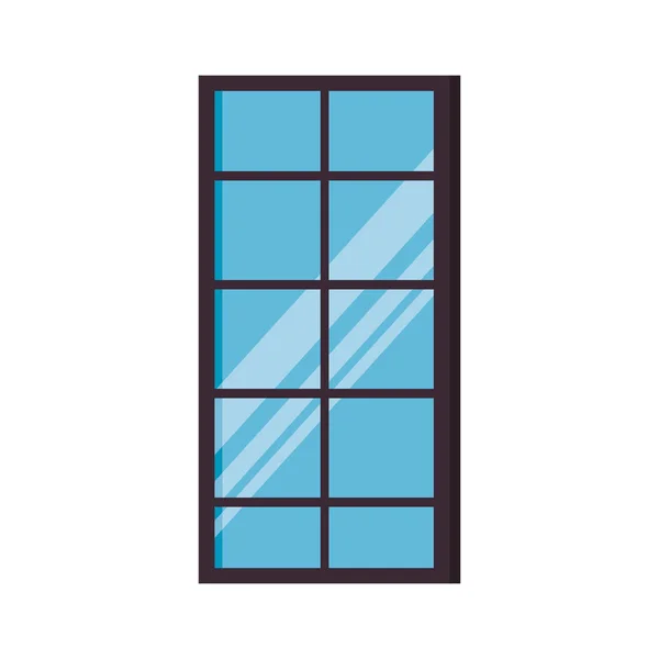 Fenêtre avec vue paysage urbain scène — Image vectorielle