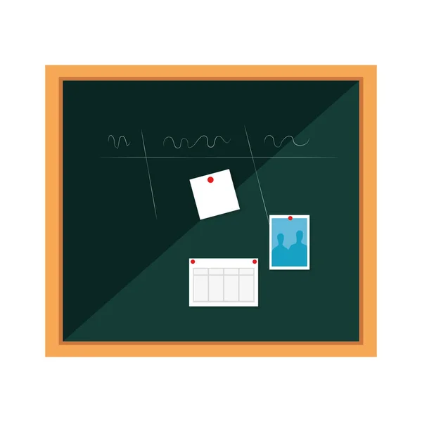 Office notes board isolated icon — Stock Vector