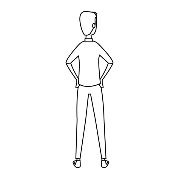 Elegant businessman worker avatar character — Stock Vector
