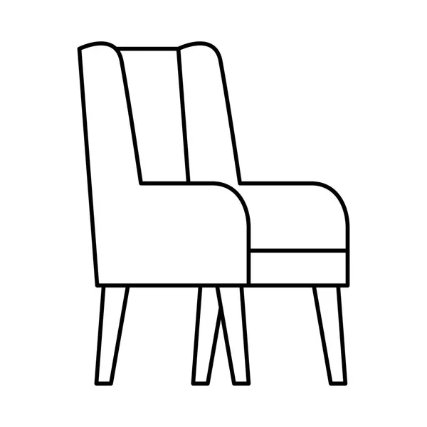 Comfortabele sofa woonkamer apparatuur pictogram — Stockvector
