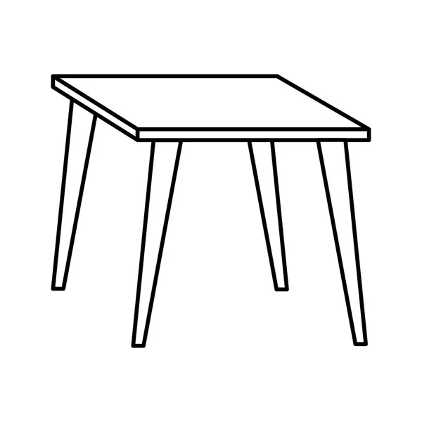 Tafel houten meubelen geïsoleerd icoon — Stockvector