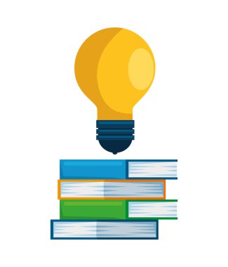 yığın ders kitapları ile ampul