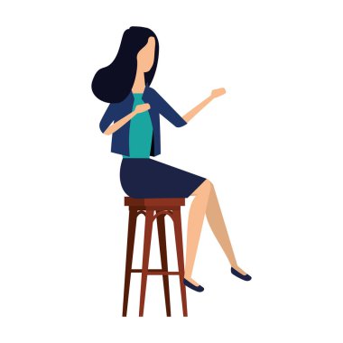 zarif iş kadını bankta oturan