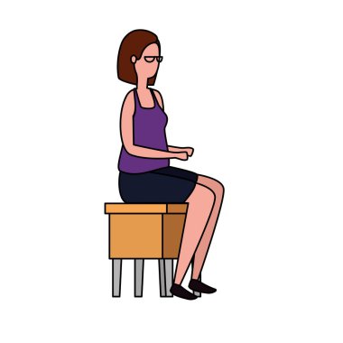 zarif iş kadını bankta oturan