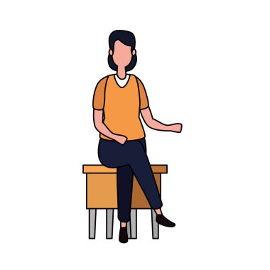 zarif iş kadını bankta oturan