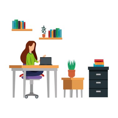 ofiste zarif iş kadını işçi