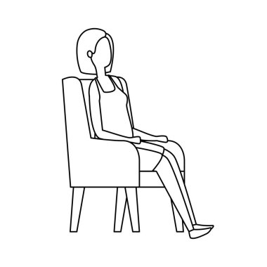 kanepede oturan zarif iş kadını