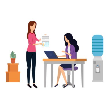 ofiste zarif iş kadınları işçiler