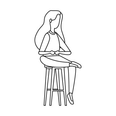 zarif iş kadını bankta oturan