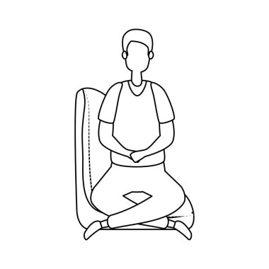 zarif işadamı kanepede oturan