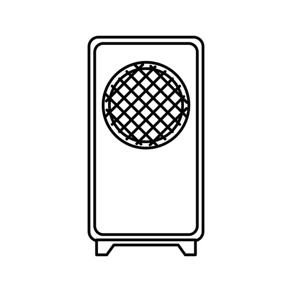 Głośnik dźwięk ikona na białym tle urządzenie — Wektor stockowy