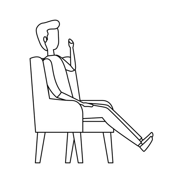 坐在坐在坐在座位上的优雅商人 — 图库矢量图片