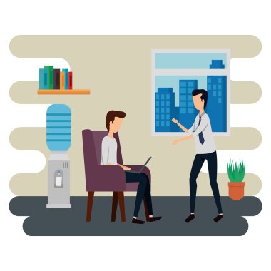 ofiste zarif işadamları işçiler