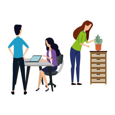 ofiste çalışan zarif iş adamları