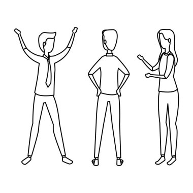 Zarif iş adamları karakterleri avatarlar