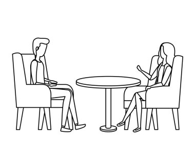 ofiste çalışan zarif iş çift