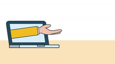 Zarf e-posta ile dizüstü bilgisayar cihazı