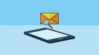 Zarf e-posta sosyal medya ile tablet