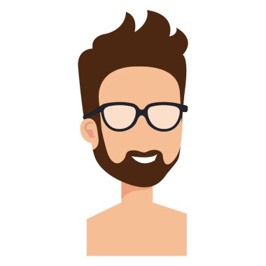 genç adam gömleksiz avatar karakter