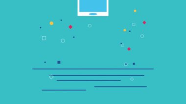 akıllı telefon sosyal medya pazarlama animasyon