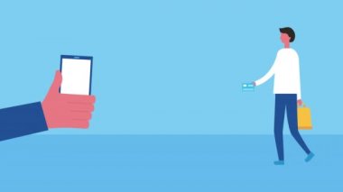 akıllı telefon medya pazarlama kullanarak adam müşteri