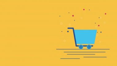 giftbox ticari animasyon ile alışveriş sepeti