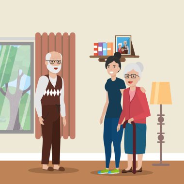 insanlar aile düz tasarım görüntü