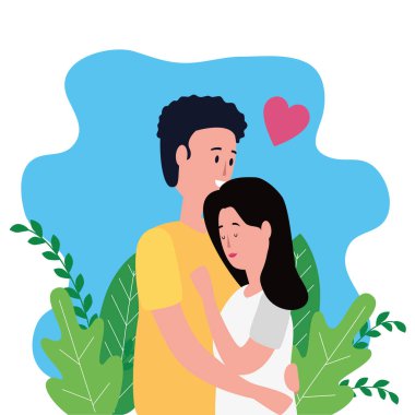 park karakterleri sevimli aşıklar çift