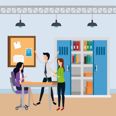 ofiste çalışan zarif iş adamları