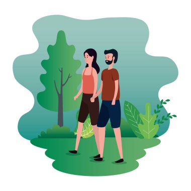 park karakterleri sevimli aşıklar çift