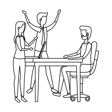 ofiste iş adamları işçiler