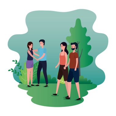 park karakterleri sevimli aşıklar çiftler