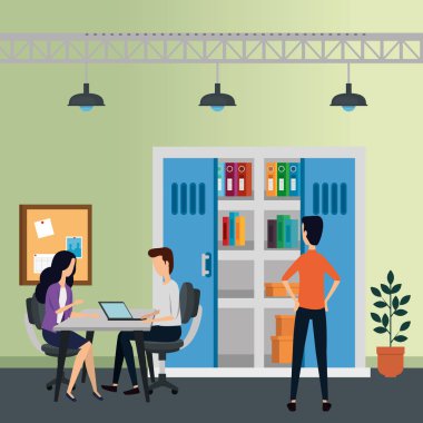 ofiste çalışan zarif iş adamları