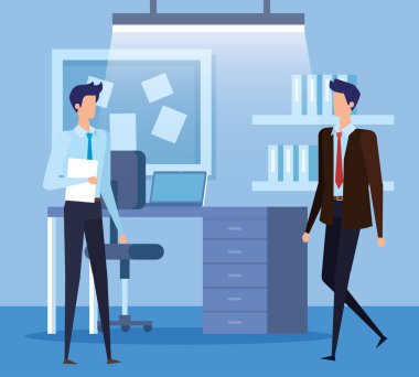 ofiste zarif işadamları işçiler