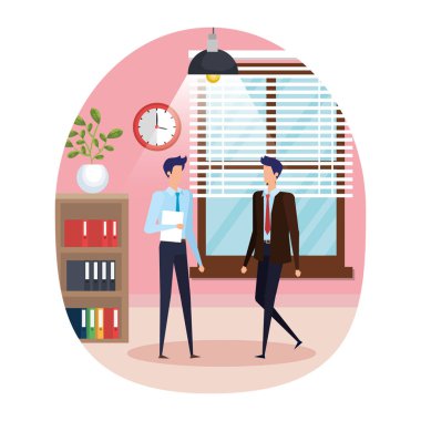 İşyeri karakterlerinin zarif işadamları