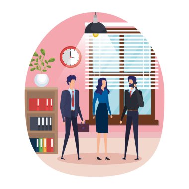 İşyerinde akıllı telefon kullanan iş kişileri