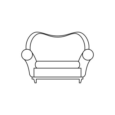 confortable kanepe oturma odası ekipman simgesi