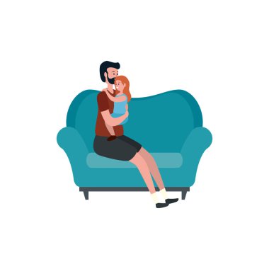 kanepede torunu ile sevimli dedesi