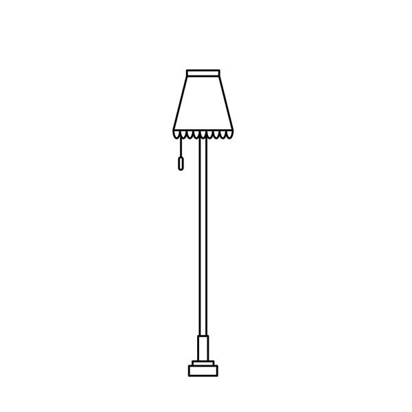 Lampe de maison lumière icône isolée — Image vectorielle