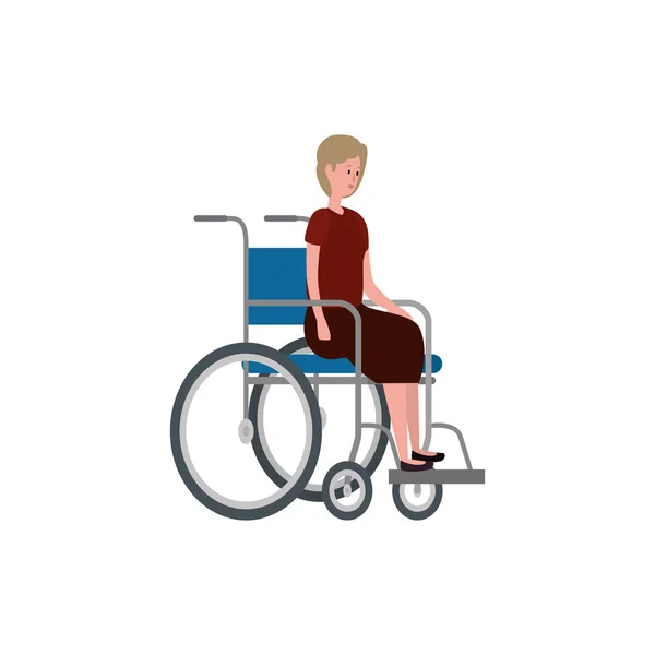 Mignon grand-mère en fauteuil roulant caractère — Image vectorielle