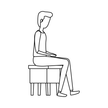 zarif işadamı işçi bankta oturan