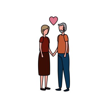 kalp ile sevimli dedesi çift