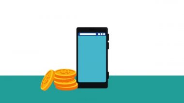 akıllı telefon karakteri ile zarif işadamı
