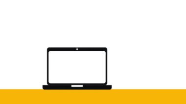 dizüstü bilgisayar karakteri ile zarif işadamı